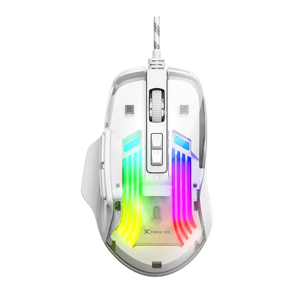 OULU 7200 DPI Wired Transparent Gaming Mouse with 6 Layers,