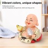 Topyond Solar-Powered Laughing Buddha Ornament - Automatic Nodding and Smiling