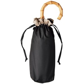 Bicause B-093835 Women's Folding Umbrella, Parasol, 19.7 inches (50 cm), Mini, UV Shield, Light Shield, Ruffle, PU Bi-Color, Black