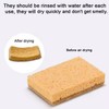 12 Pieces Natural Biodegradable Heavy Duty Scouring Pad Scratch Resistant