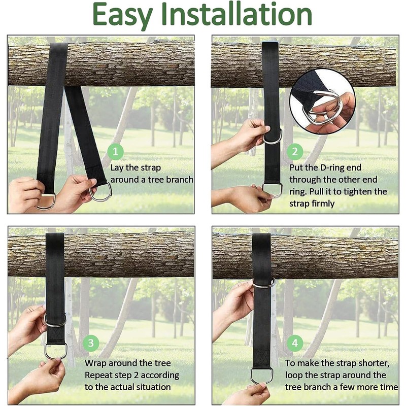 Tree Swing Hanging Straps Kit,Hammock Straps Outdoor Camping Hiking Hammock