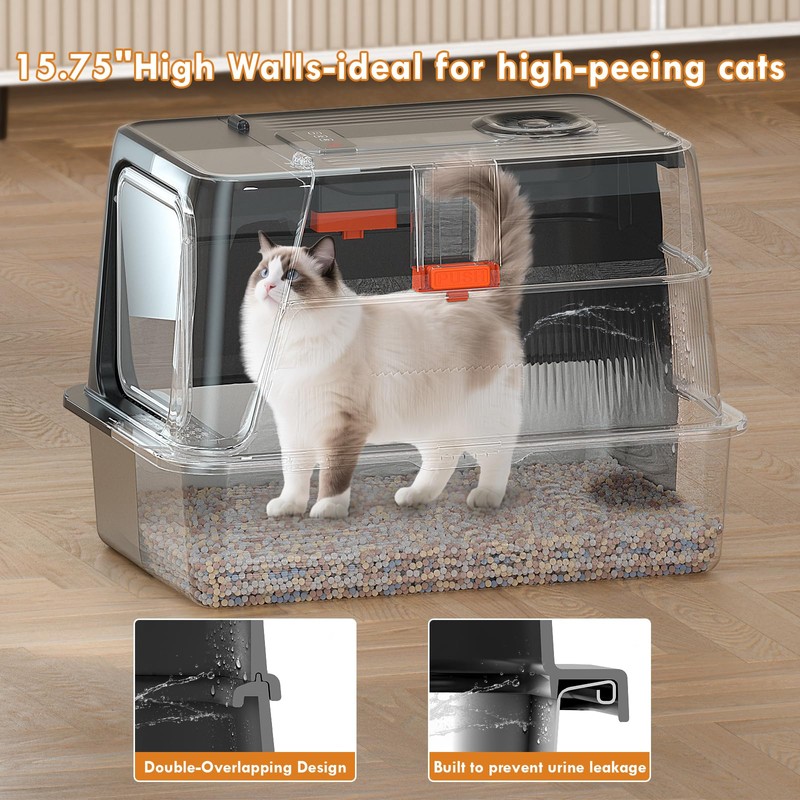2025 Smart Infrared Sensor Stainless Steel Litter Box with Lid,