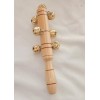 CASTILLO DIDÁCTICO 2 Mango De Cascabel Natural 20cm Madera Cascabeleros