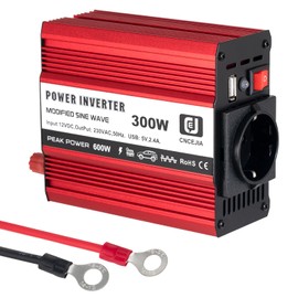 CNCEJIA 300W Power Inverter, Inverter 12v to 230v Modified Sine Wave Inverter Power Inverter DC AC Power Converter with USB Port Notebooks Computer Monitors LCD TVs