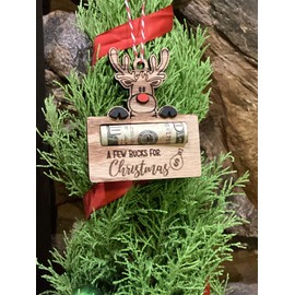 B&H Christmas Money  Holder  Christmas Ornament Gift Laser Cut Engraved Made In USA