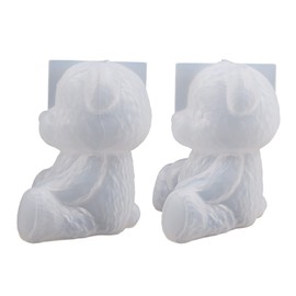2 Pack Bear Mold 2 Pack Different Bear Mold Bear Candle Mold Resin Casting Mold Soap Making Molds Silicone Mold for Candle Home Decorate Mold Candle Making Mold 3D Animal Mold