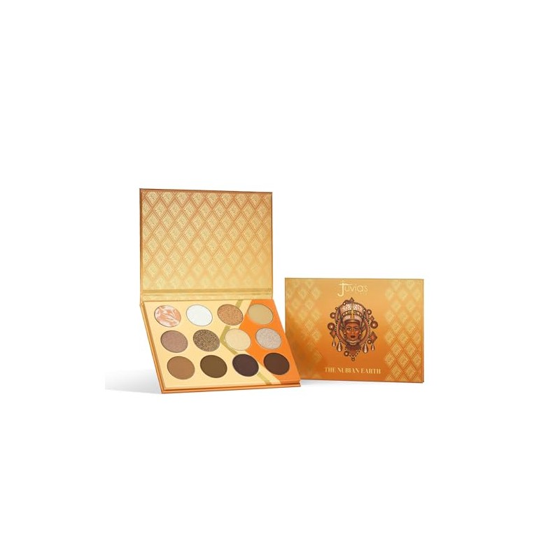 Juvia's Place Orange, Browns, Tans, White Pressed Eyeshadow Palette -