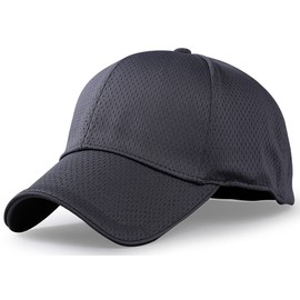 Laquest Large Size, Breathable, Simple, Cap, Head Circumference, Up to 25.6 inches (65 cm), Mesh Cap, Men's/Women's, gray (dark gray), L–XL