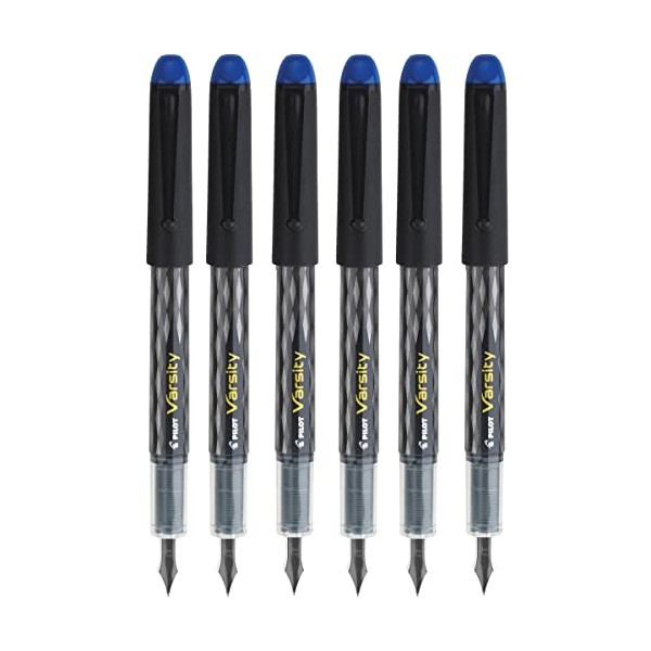 PILOT PILOT Varsity Disposable Fountain Pens, Blue Ink, Medium Point,