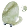 Angel Shield Marble Toilet Seat Durable Molded Wood with Quiet