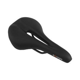 BOOSDEN Bicycle Saddle, Road Bike, Cross Bike, Mountain Bike, Regular Bicycle Saddle, No Butt Pain, Perforated, Lightweight, Waterproof, Memory Foam, Breathable, Shock Absorption, For Men and Women, Black