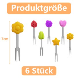 Pack of 6 Children's Finger Food Picks, Fruit Forks, Children's Fruit Forks, Snack, Mini Forks for Children, Lunch Box, Party, Afternoon Tea