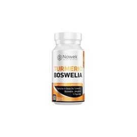 Nowek | Cúrcuma + Boswellia | 60 Cápsulas | Suplemento Alimenticio | Ingredientes Naturales | No exceder dosis