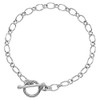 Sterling Silver Long & Short Charm Bracelet 8"