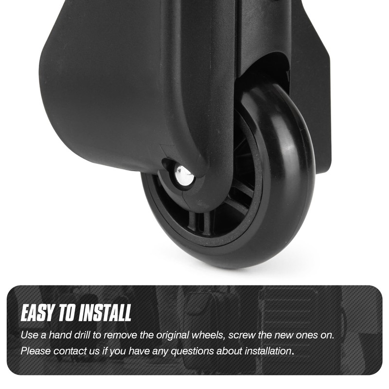 Volein 1 Pair Suitcase Wheels Replacement Luggage Wheels for DIY