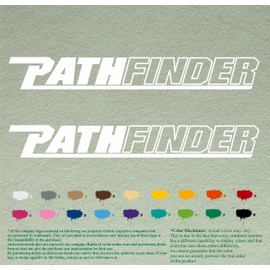 Pair of Pathfinder Boat Compatible Replacement Restoration Decals Vinyl Stickers Outboard Motor Set of 2 (36", White 010)