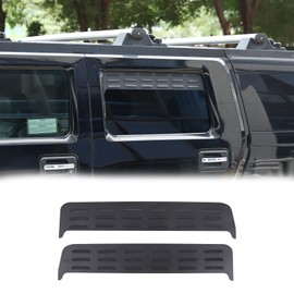Fgtagtal Window Air Vent Compatible with Hummer H2 2003-2009, Aluminum Side Window Louvers Air Vent Cover, Rear Window Air Vent Shades Cover Trim Accessories, 2PCS(Fit for H2)