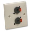 Wall Plate, 2 x Jack Sockets, Audio Visual Wall Plates
