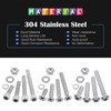 Glarks 384Pcs #8-32 Phillips Pan Head Screws Countersunk Head Screws