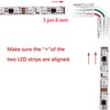 Amefil LED Strip Angle Connector 3 Pin for LED Strip
