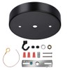 ZOOSSI 5 Inches Steel Light Canopy Kit, Black Ceiling Canopy