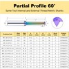Metric Carbide Thread Milling Cutters Threading End Mills for Aluminum