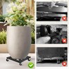 LLAXERGU Plant Caddy with Wheels, 16'' 2 Pack Metal Rolling