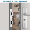 weiwei Double Holes Door Strike Plate, Metal Door Latch Plate