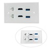 Cat 6 Ethernet Wall Plate, 6 Ports Removable RJ45 Ethernet