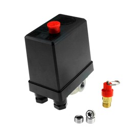 180PSI 20Amp Three Phase Air Compressor Pressure Switch With Safety Valve & Blanking Plugs