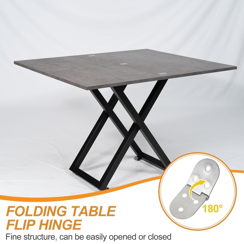 MECCANIXITY Folding Table Flips Top Hinge 3" x 1.2", 270