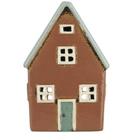 IB Laursen House f/tea light Nyhavn grey roof o/chimney - W: 7 H: 14.5 L: 9.5