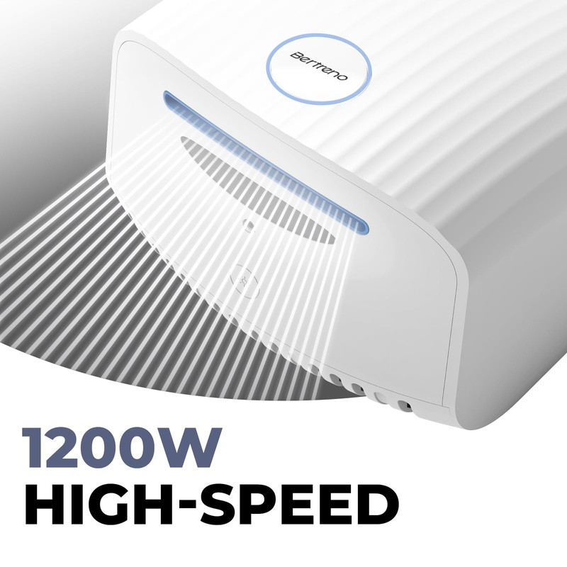 Bertreno Commercial Hand Dryer Bathroom 110V Compact Electric Hand Dryers