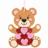 Baker Ross Love Bear Heart Decoration Kits-Pack of 5, Valentines