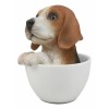 Ebros Adorable Teacup Beagle Dog Statue 5.5" Tall Beagle Puppy