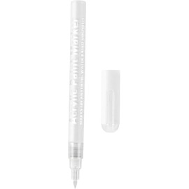 ibasenice Rotulador de esmalte de uñas blanco de secado rápido, pintura