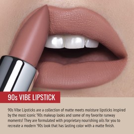 Runway Rogue 90s Vibe Lipstick Trio, Moisturizing Matte Lipstick Set, (‘Patricia’, ‘Front Row’, ‘Booked Out’)