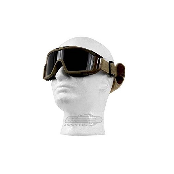 Lancer Tactical Airsoft Safety Goggles, Tan, Multi Lens