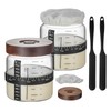 Sourdough Starter Jar 2Pack，Wood Sealed Lid with Automatic Exhaust,35OZ with