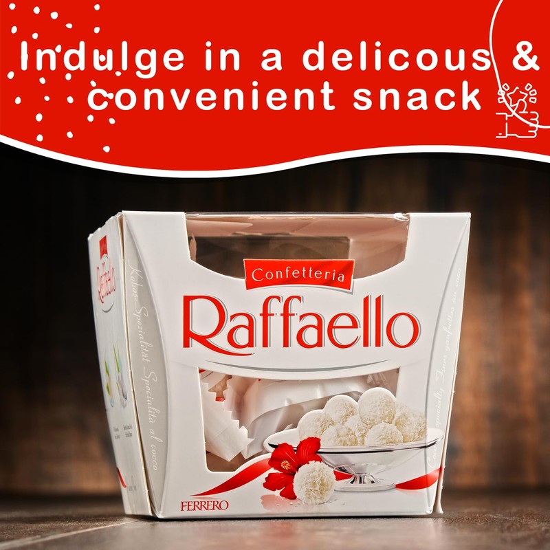 Ferrero Rocher Raffaello, Bulk 1 Pack, 15 Count total, Individually