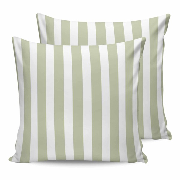 Outdoor Waterproof Throw Pillow Covers Set of 2 Sage Green