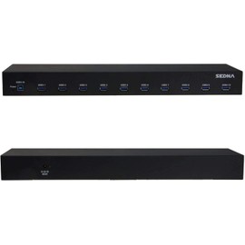 10 Port USB 3.1 Gen I Hub (5Gbps) - 19 Inch 1U Rack Mount
