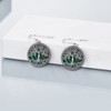 ONEFINITY Tree of Life Earrings Sterling Silver Malachite Tree of