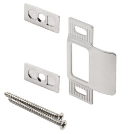 Prime-Line U 94865 2-3/4 in. x 2-1/8 in. Adjustable Strike, Three Piece, Satin Nickel (1 Set)