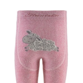 Sterntaler Girls Crawling Tights Sheep, Powder pink melange.