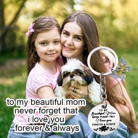 Mothers Day Gifts for Mom from Daughter Son Mama Engraved Keychain for Mom Birthday Gifts Key Chain Thank You Mommy Wedding Gift I Love You Moms Gift Keepsake Souvenirs for Moms Appreciation Presents
