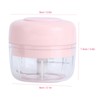 100ML Pink Garlic Grater USB Charging Electric Garlic Crusher Pressing