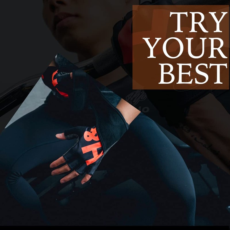 H&Yo Men's Training Gloves, Pull Ups, Muscle Training, Wrist Fixation