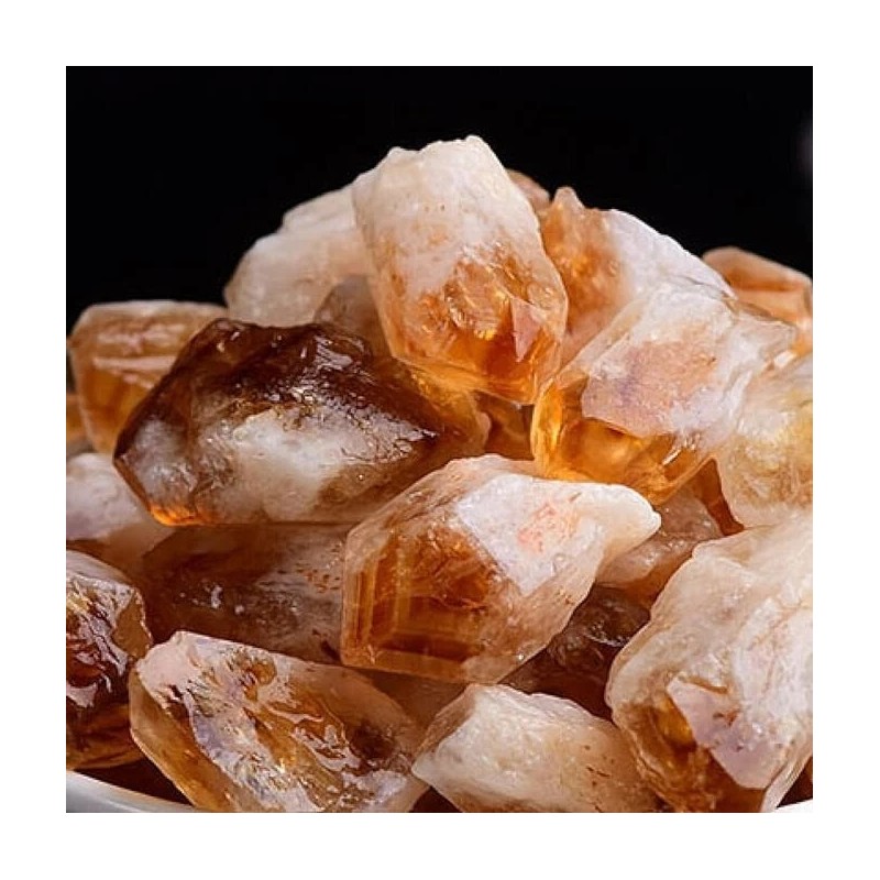 3Pcs Natural Raw Rough Brazilian Citrine Stone Rocks Crystal Mineral