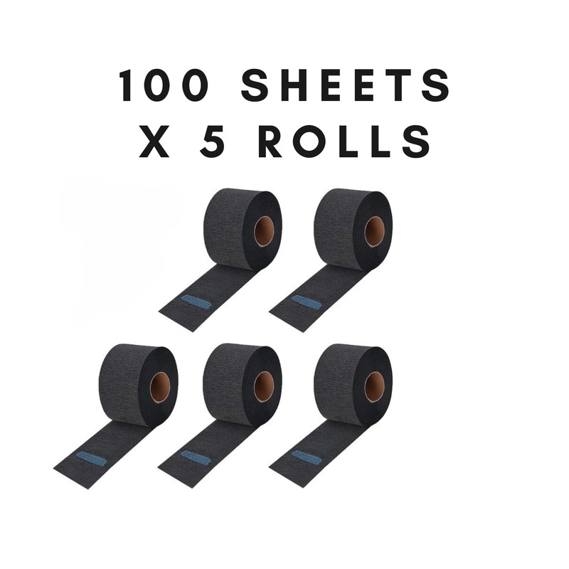 Gabri Professional Barber Neck Strips,5 x 100 Rolls Pack -